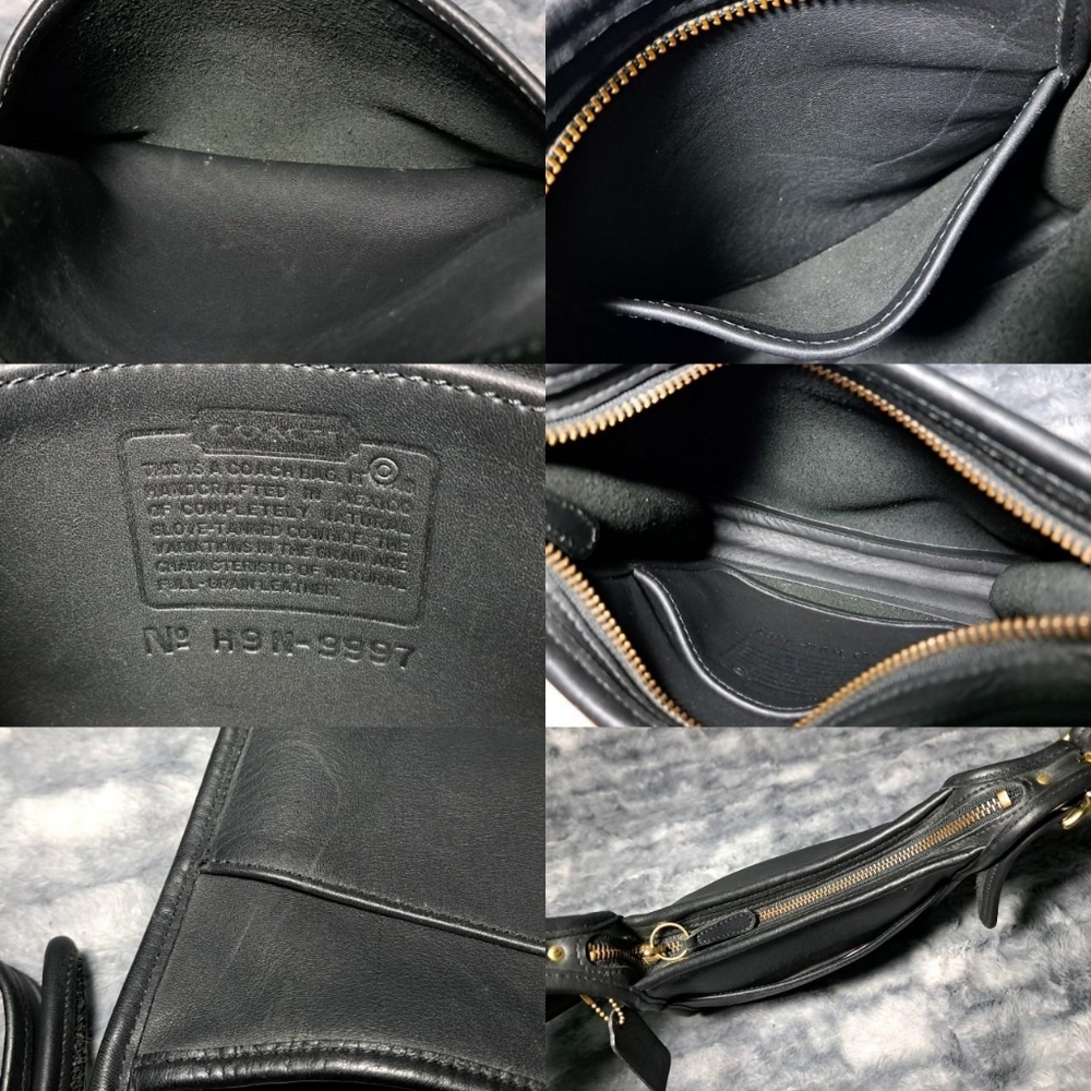 Vintage Coach 9997 Black Leather Crossbody Bag Purse - Picture 5 of 8